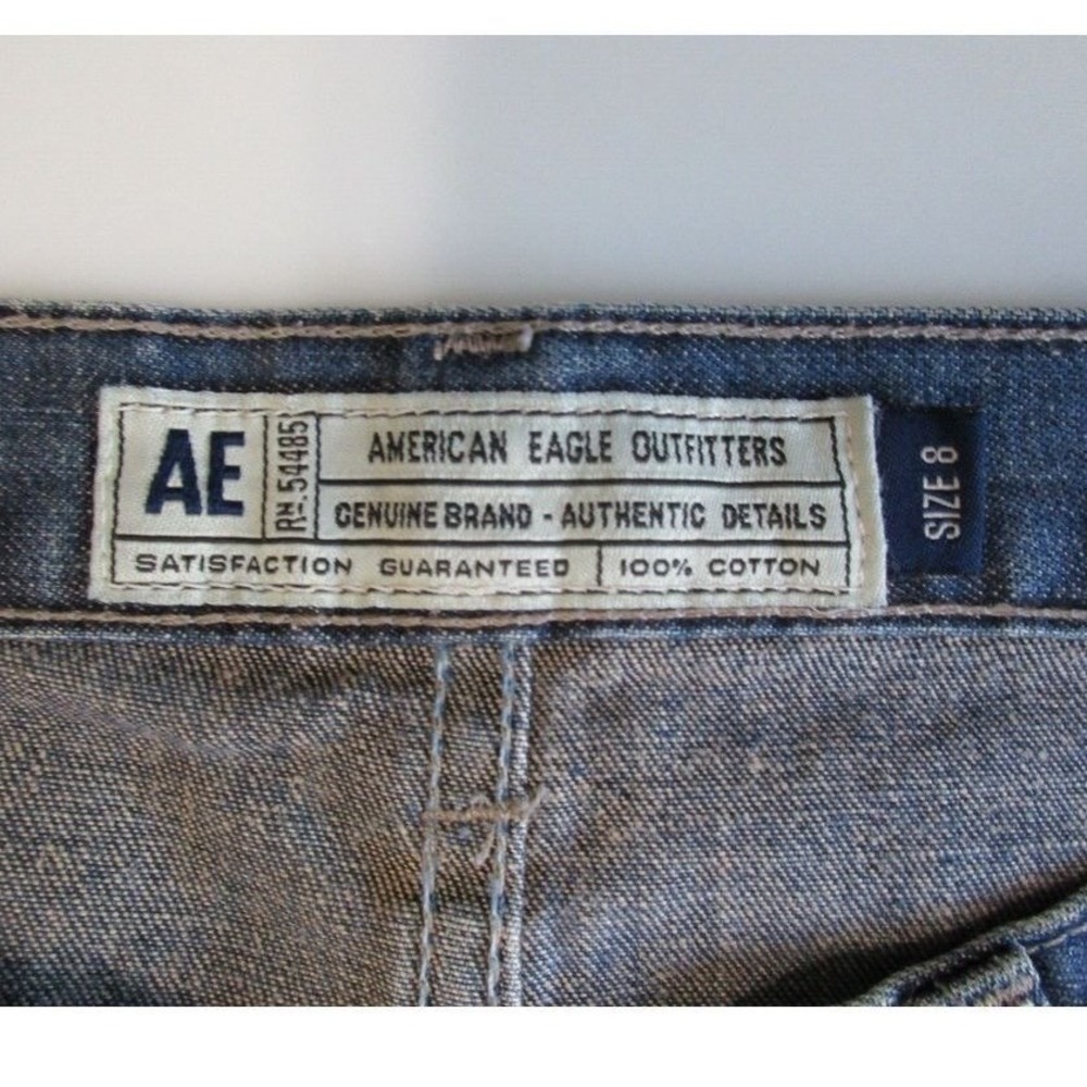 Vintage American Eagle Women's 100% Cotton Flare Bootcut Jeans size 8 Blue Y2K